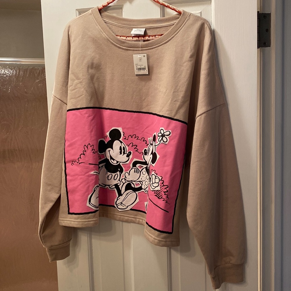 Disney Minnie and Mickey crop sweatshirt.